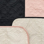 Great Bay Home Reversible Chair Cover - Washable Slipcover Furniture Protector with Elastic Straps - Perfect for Kids & Pets - Quilted & Stitched Detail (Black/Taupe)