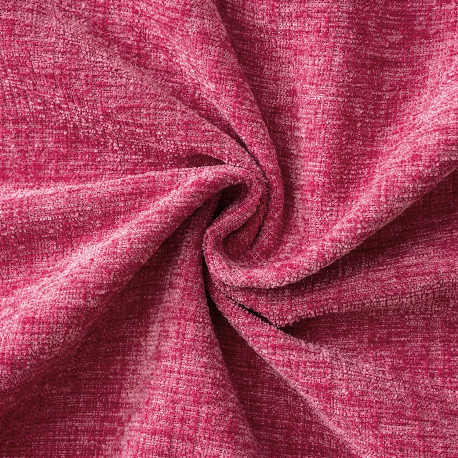 MIULEE Soft Chenille Throw Pillow Covers Hot Pink 18x18 Inch Pack of 2