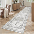 Madane Washable Runner Rugs 2x10 Long for Hallway Kitchen, Grey