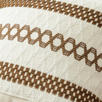 MIULEE Set of 2 Coco Brown Boho Decorative Pillow Covers 20x20 Inch Farmhouse Rustic Couch Throw Pillows Modern Spring Cotton Cushion Covers Retro Cute Macrame Woven Home Decor for Bed Sofa Chair