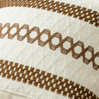 MIULEE Set of 2 Coco Brown Boho Decorative Pillow Covers 18x18 Inch