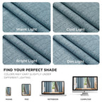 Joydeco Blackout Curtains for Bedroom - 63 Inch Long 100% Light Blocking 2 Panels Sky Blue Drapes, Thermal Insulated Room Darkening Curtains, Linen Textured for Living Room, Rod Pocket & Back Tabs