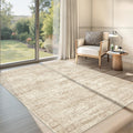 Restydon 3x5 Rug for Entryway,Washable Area Rug,Beige