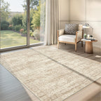 Restydon 3x5 Rug for Entryway,Washable Area Rug,Beige