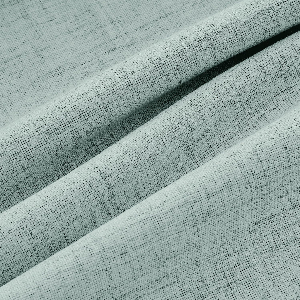 MIULEE 100% Blackout Linen Curtains 42 x 84 Inch Seafoam Green 2 Panels