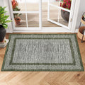 GarveeHome Modern Geometric Area Rug 2x3 Distressed Bordered Washable Small Carpet