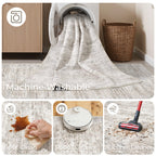 Restydon 2x12 Runner Rug Non Slip,Washable Hallway Runner Rug,Taupe