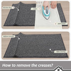 BEQHAUSE Kitchen Runner Rugs 24"x60", Non-Slip Kitchen Mats for Floor, Super Absorbent and Stain Resistant Kitchen Rug, Machine Washable Rugs for Kitchen, Hallway, Laundry & Sink, Charcoal