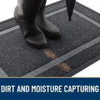OLANLY Front Door Mat Outside 47x23, All-Season Heavy-Duty Rubber Doormat