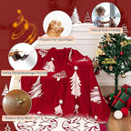 MYSKY HOME 71"X118" Loveseat Christmas Couch Cover, Sectional Sofa Covers Sofa Slipcover for 2 Cushion Couch, L Shape Couch Covers for Dogs, Kids, Washable Sofa Blanket, Furniture Protector, Red