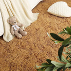 LOCHAS Ultra Soft Indoor Modern Area Rugs Fluffy Living Room Carpets for Children Bedroom Home Decor Nursery Rug 6x9 Feet, Khaki