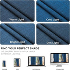 Joydeco Linen Blackout Curtains for Bedroom - 100% Light Blocking 1 Panels, Navy Blue Drapes 100" W x 120" L, Thermal Insulated Room Darkening Curtains for Living Room, Rod Pocket & Back Tabs