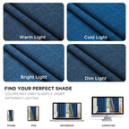 Joydeco Blackout Curtains for Bedroom - 100% Light Blocking 2 Panels Navy Blue Drapes 37" W x 90" L, Thermal Insulated Room Darkening Curtains, Linen Textured for Living Room, Rod Pocket & Back Tabs