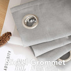 H.VERSAILTEX Elegant Natural Linen Blended Energy Efficient Light Filtering Linen Semi Sheer Textured Curtains/Nickel Grommet Window Treatments Panels/Drapes (Set of 2, Dove, 52" x 45")