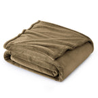 Bedsure GentleSoft Fleece Blanket Twin Size Camel - 300GSM Lightweight Plush Fuzzy Cozy Soft Warm Blanket for Bed, Sofa, Couch, Travel, Camping, 60x80 inches