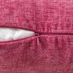 MIULEE Soft Chenille Throw Pillow Covers Hot Pink 18x18 Inch Pack of 2