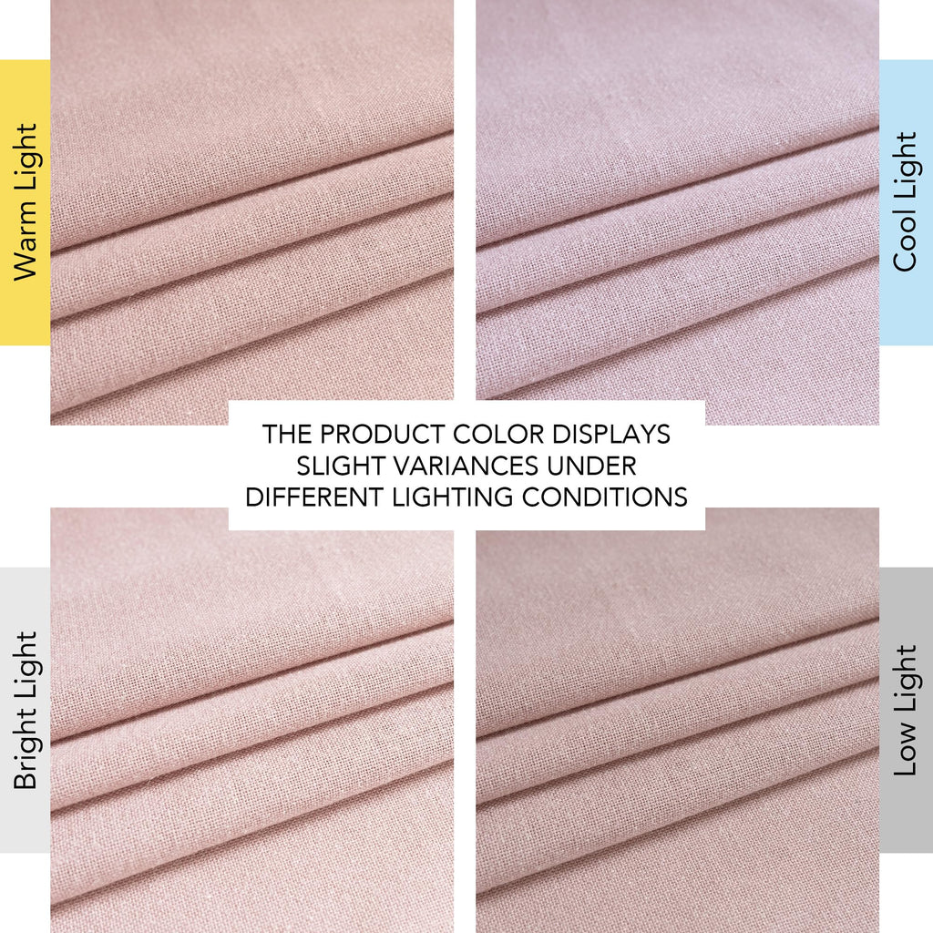 NICETOWN Linen Light Pink Sheer Curtains for Girls Room, Thick Flax Small Window Treatments Semi Sheer Privacy Assured with Light Through for Bedroom/Living Room, W55 x L84, 2 Panels
