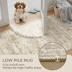 Restydon 3x16 Runner Rug Non Slip,Washable Hallway Runner Rug,Brown