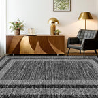 GarveeHome Modern Geometric Area Rug 4x6 Distressed Bordered Washable Non Slip Floor Carpet