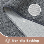 5x7 Grey Area Rug Non-Slip Washable Soft Thin for Living Room Bedroom