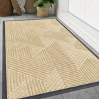 Smiry Front Door Mat Outside Entrance, Low Profile Rubber Doormat, 71x23
