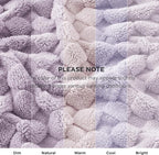 Bedsure GentleSoft Lavender Purple Throw Blanket for Couch Bed, Checkered Fleece Soft Cozy, Cute Throw for Bedroom Home Decor Gifts for Kids Girls,Lavender Fog, 50x60 Inches