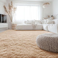 OLANLY 6x7 Area Rugs for Living Room Bedroom, Machine Washable Soft Fluffy Shaggy Bedside Rug, Indoor Floor Carpet for Kids Girls and Boys, Dorms, Nursery Rooms, Home Decor Aesthetic, Beige
