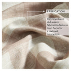 Threadmade Grainger Buffalo Check Blackout Window Curtain, Linen - 52" W x 84" L