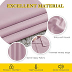 NICETOWN Kitchen Room Darkening Curtains and Drapes - Triple Weave Energy Saving Thermal Insulated Solid Grommet Room Darkening Panels for Patio (1 Pair, 46 inches by 72 Inch, Baby Pink)