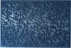 Blue Leaves Outdoor Indoor Entrance Door mat, Absorbent Durable Heavy Duty Welcome Front Door Mat,Thick Natural Rubber Back,Easy Clean Entryway Mat 47x32 Inch, Low Profile