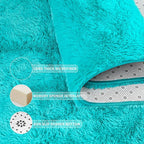 Tepook Fluffy Large Rugs for Living Room, Shag Area Rug 6x9 Soft Carpet for Bedroom, Modern Shaggy Rug for Kids Boys Girls, Plush Indoor Nursery Home Decor Rug with Non-Slip Bottom, Blue, 6 X 9 Feet