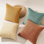 Topfinel 26x26 inch 4 Pack Decorative Throw Pillow Covers,Soft Velvet Modern Double-Sided Designs, Mix and Match for Home Fall Decor, Cushion Covers Set of 4 (Orange/Teal)