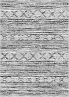 Nakagishi Area Rug Living Room Rugs: 7X9 Machine Washable Boho Large Neutral Farmhouse Stain Resistant Moroccan Indoor Floor Carpet for Bedroom Nursery Dorm Dining Room Home-White Black