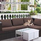 SUKAIKEQA 8PCS Patio Cushion Covers.Patio Furniture Couch SeatSlipcovers