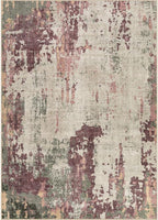 UERMEI 5x7 Area Rug Living Room Rugs - Washable Neutral Modern Abstract Soft Thin Rug Indoor Floor No Slip Rug Carpet for Bedroom Under Dining Table Home Office Decor - Purple/Green/Beige