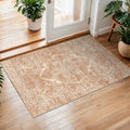 2x3 Washable Area Rug for Entryway: Throw Vintage Neutral Rugs Brick