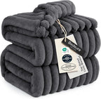 Bedsure GentleSoft Grey Full Blanket for Bed - Cozy Soft Blankets for Women, Cute Large Throws for Girls, 84x90 Inches