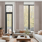 Brownish Grey Linen Curtains for Living Room Extra Long 126 Inches Long Back Tab Light Filtering Semi Sheer Curtain Modern Farmhouse Decor Floor to Ceiling High Window for Bedroom 52x126, 2 Panels