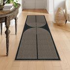 Lahome Enfys Modern Rainbow Hallway Runner Rug, 2x6 Washable Easy Jute Rugs for Entryway Kitchen Farmhouse Indoor Outdoor Carpet, Non Slip Runner for Porch Bedroom Laundry Front Door