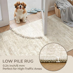 Restydon 3x5 Rug for Entryway,Washable Area Rug,Beige