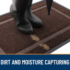 OLANLY Front Door Mat Outside 47x17, All-Season Heavy-Duty Rubber Doormat