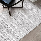 2x4 Runner Rug Washable Moroccan: Non Slip Entryway Throw Rugs Grey