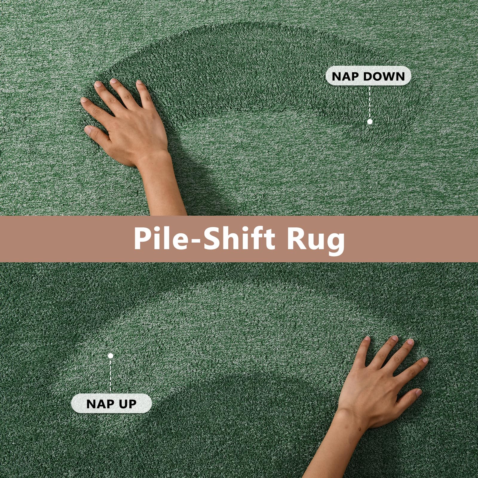 5x7 Green/White Area Rug Non-Slip Washable Soft for Living Room Bedroom