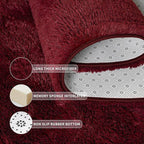 Tepook Fluffy Burgundy Rugs for Living Room, 6x9 Dark Red Area Rug for Bedroom, Soft Shaggy Plush Floor Carpet for Kids Girls Boys Room, Indoor Non Slip and Washable Carpets for Nursery Home Decor