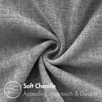 MIULEE Soft Chenille Throw Pillow Covers Dark Gray 18x18 Inch Pack of 2
