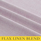 NICETOWN Pink Vintage Linen 100% Blackout Curtains for Dining Room, Thermal Insulated Curtains 45" Long, Noise Reducing Window Treatment Drapes for Kitchen, 42" Wide Per Panel, Set of 2
