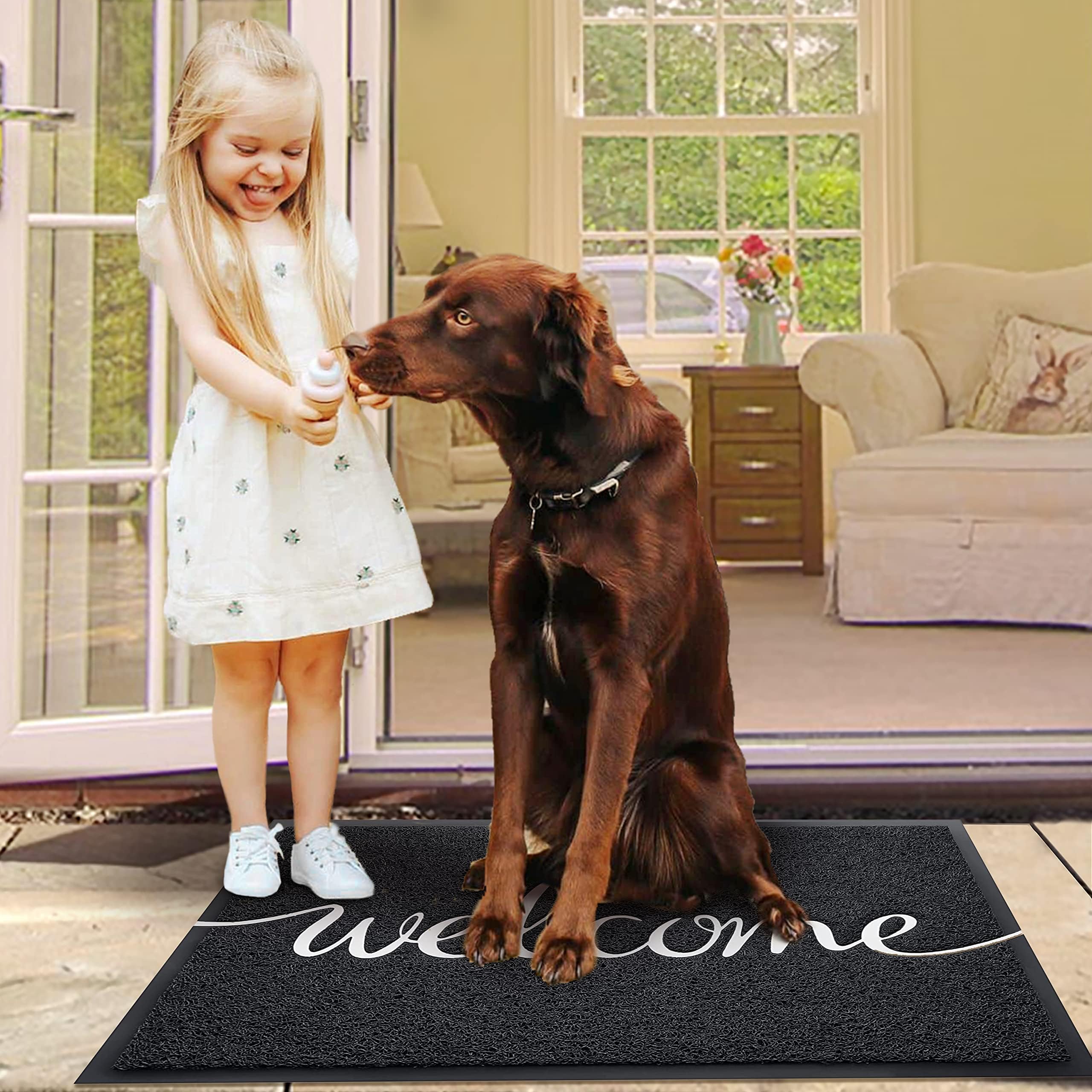 EARTHALL Funny Welcome Mats Outdoor, Front Door Mat for Outside Entry, Doormat Outside/Inside Entrance, Entry Door Rugs for Entryway Indoor, Outdoor Mats for Home Entrance, Front Porch Decor 36"x24"
