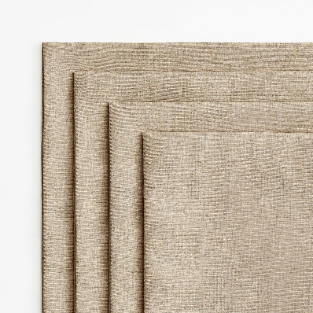 MIULEE Pack of 4 Decorative Outdoor Throw Pillow Covers Linen Waterproof Pillow Covers Summer Farmhouse Cushion Cases for Patio Garden Tent Balcony Couch Sofa 18x18 Inch Light Tan
