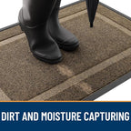 OLANLY Front Door Mat Outside 35x23, All-Season Heavy-Duty Rubber Doormat