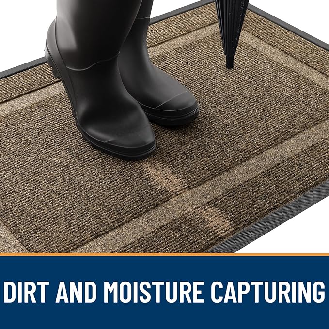 OLANLY Front Door Mat Outside 71x23, All-Season Heavy-Duty Rubber Doormat